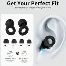 HUAK 1Pair Soft Silicone Ear Plugs Noise-Reducing – Reusable Earplugs - For Sleep, Deep Focus, Travel, Swim, Noise Sensitivity - Multicolor - View 10