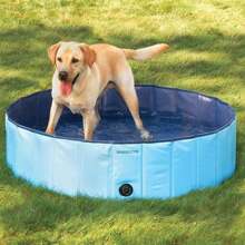 Must-Have Pet Grooming Tool, Foldable Dog/Cat Bathing Tub With Drain Hole For Easy Drainage, Collapsible Pet Bath Basin, Convenient For Outdoor Use, Portable Bathing Basin For Pets At Riverside