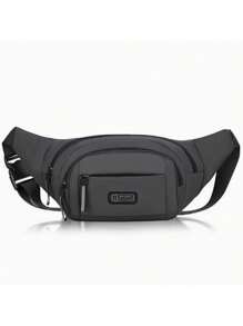 1pc Universal Nylon Sports Fanny Pack For Men & Women - Solid Color, Non-Waterproof, Zippered Waist Bag With Adjustable Strap For Hiking, Travel, Camping, Running & Outdoor Activities