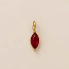 1 pieza Colgante de acero inoxidable chapado en oro de 18K con circonita, adecuado para hacer collares, pulseras y como regalo de joyería para mujeres - Dorado - Ver 7
