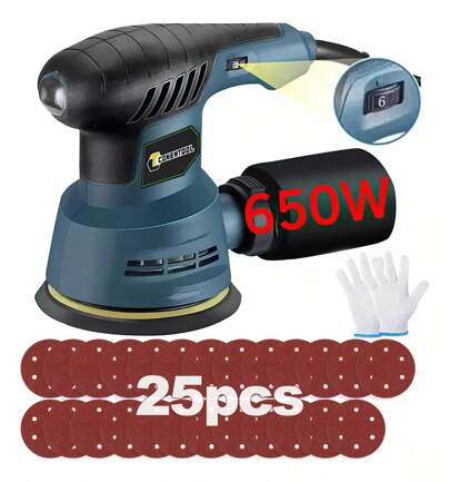 Lijadoras Orbitales Eléctrica 650w Con Colector De Polvo
