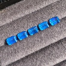 100% Paraiba Sapphire Loose Emerald Cut Gemstone For Charms Advanced Jewelry Making Materials DIY - Paraibas - View 6