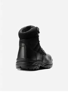 Men's Waterproof Tactical Work Boots Leather Outdoor Hiking Military - Black - View 4