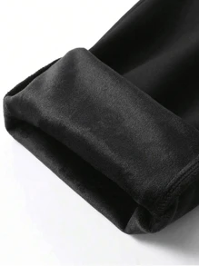 Unisex Windproof Waterproof Soft Shell Thermal Lined Outdoor Sports Pants, Casual Trousers For Hiking In Autumn & Winter