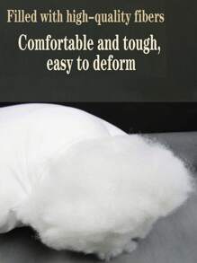 1pc White Throw Pillow Insert, Soft & Skin-Friendly Classic Style Cushion, Luxurious Pillow For Sofa, Living Room, Bedroom Decoration, Machine Washable