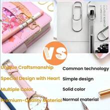 10pcs/Set Multi-Functional Metal Pen Clips - Pen Clips, Fixed Pen Stand, And Hanging Function - Ideal For Office School Supplies And Organization. Suitable For Diary Journal Accessories, Random Color Pen Clips - one-size - View 4