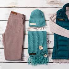 30 peças de etiquetas de Pu de crochê, para produtos artesanais, etiquetas artesanais em formato de coração, etiquetas de kit de crochê com costura de furo, acessórios de tricô faça você mesmo