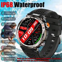 Orologio intelligente sportivo all'aperto resistente e durevole per uomo KENPANG 2025, chiamate senza fili (ricezione/effettuazione), torcia LED, tracciamento dei movimenti, bussola, più modalità sportive, smartband impermeabile IP68, batteria da 600mAh, tracker fitness, monitoraggio del battito cardiaco e del sonno, adatto per iOS e Android - Multicolore - Visualizzare 10