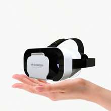 Gafas VR ajustables y ligeras para teléfonos móviles, sin auriculares, adecuadas para smartphones de 4.7 a 6.2 pulgadas y Android, color blanco, incluye mando de juego