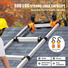 Ladder Roof Hook Stabilizer Set With Fixed Wheel And Swivel Bar Steel Structure For Enhanced  And Stability - Black - View 3