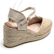 Sandales Compensées Alpargatas Elégantes - Estilo Bohème Chic - Beis - Ver 9