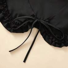 1 pieza Cuello destartalable de Peter Pan de gasa blanca para mujer