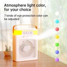 Ventilateur de refroidissement par brumisation 3 ports alimenté par USB avec humidificateur, mini ventilateur personnel portable à air froid pour l'été