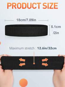 儿童运动头带，弹性吸汗加厚羊毛头带，青少年吸汗带，男孩头带，柔软多彩儿童头带，适合 8-16 岁篮球、网球、棒球、垒球、排球、足球、跑步等运动