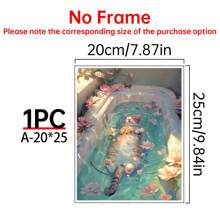 一套 1 件，浴室里的可爱猫咪，猫咪壁画，猫咪海报，小猫印花，时尚猫咪艺术，多巴胺浴室壁画，壁画，帆布海报，帆布墙面装饰 - 彩色 - 查看 17