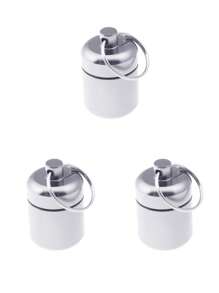 3Pcs/1Pc Mini Travel Storage Box Case - Water-Resistant Design For Protection Against Moisture, Aluminum Alloy Construction, Convenient Key Ring Attachment For Easy Carrying - Organize And Secure Your Daily Small Items For Outdoor Camping & Travel Holiday Essentials Holiday Travel Essentials Travel Bag Travel Accessories - Multicolor - View 13