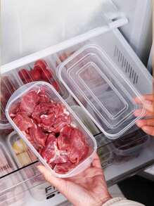 Set de 6 recipientes de almacenamiento de alimentos de 700 ml/24 onzas, recipientes de plástico reutilizables herméticos y a prueba de fugas con tapas, seguros para refrigerador y congelador, para carne, frutas, verduras, cocina, regalo de Navidad