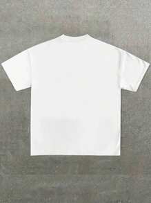 Plus Size Men's,Question Mark Color Pattern ,(1 Pcs )100% Cotton Casual Printed T-Shirt,Crew Neck Short Sleeve,220g  Cotton T-Shirt,For Going Out,Gift,Summer,Unisex - 白色 - 查看 2