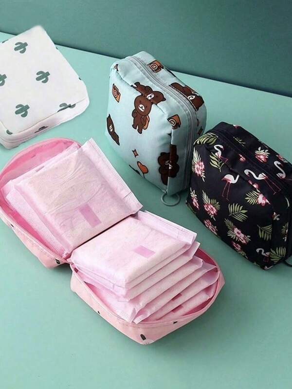 8/1pc Sanitary Napkin Storage Bag, Multi-Functional Travel Waterproof Bag, Storage Bag, Cosmetic Storage Box, Small And Convenient Creative Simple Pencil Bag Wallet Stationery Storage Bag, Menstrual Cup Care Pad Storage Bag Menstrual Bag Mini Makeup Bag Coin Wallet, The Ideal Choice For Gifting, Travel Easter Ramadan