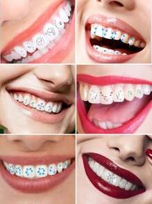 novani 235Pcs/Box Shining DIY Teeth Gems Kit,Fashionable Gems For Teeth,Professional Tooth Gems,Teeth Jewels Crystal Reflective Tooth Gems For Teeth Starter Kit - Multicolor - View 7