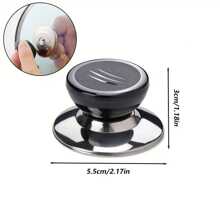 5 piezas Perillas de tapa de acero inoxidable, cubiertas para manijas de ollas antiscaldado para sartenes de vidrio y metal, sin necesidad de electricidad, accesorios de cocina duraderos y modernos, herramienta manual de cocina - Multicolor - Ver 6