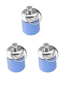 3Pcs/1Pc Mini Travel Storage Box Case - Water-Resistant Design For Protection Against Moisture, Aluminum Alloy Construction, Convenient Key Ring Attachment For Easy Carrying - Organize And Secure Your Daily Small Items For Outdoor Camping & Travel Holiday Essentials Holiday Travel Essentials Travel Bag Travel Accessories - Multicolor - View 18