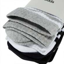 Adidas 3双装男女款 C SPW CRW 袜子，IC1323 - 灰色 - 查看 6