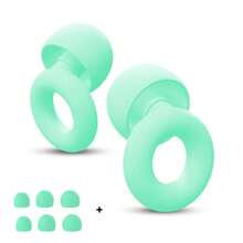 HUAK 1Pair Soft Silicone Ear Plugs Noise-Reducing – Reusable Earplugs - For Sleep, Deep Focus, Travel, Swim, Noise Sensitivity - Multicolor - View 24