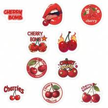 500Pcs Cherry Stickers Roll Red Stickers Fruit Stickers Cute Stickers Aesthetic Stickers Funny Stickers Food Stickers Vinyl Waterproof Stickers Aesthetic Laptop Sticker Pack Skateboard Stickers Water Bottle Stickers Notebook Stickers