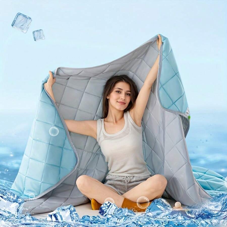 Cooling Blankets For Hot Sleepers - Summer Blanket Thin Lightweight Breathable Soft Ultrasonic Embossed Woven Polyester Cooling Blanket For Bed Couch Sofa, Keep Cool For Night Sweats - Multicolor - View 1
