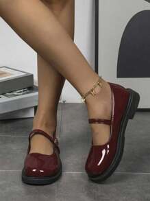 Scarpe da donna retrò tipo Mary Jane a punta tonda, stile scolastico, con cinturino regolabile, scarpe piatte da vestire, versatili e confortevoli, nuove per primavera e autunno