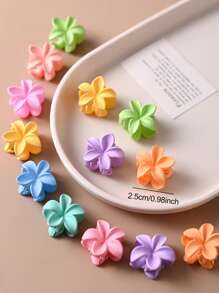 30个装彩色雏菊花爪夹迷你优雅发夹发饰女士发卡夹发夹发饰发饰抓发夹，沙滩配饰秋冬度假装扮夏季发夹 - 彩色 - 查看 3