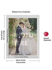 [5D Diamond Painting Kit People] Custom 5D Diamond Painting Kit - Personalized Full Round Diamond Art Craft With People Theme - High Quality Canvas DIY Mosaic Embroidery Set For Home Decor And Memory Preservation 1.2K+ Sold Sold By JHYICAI 4.9 #7 - Multicolor - View 37