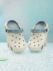 Children's Lightweight Perforated Sandals, Fashion Versatile Non-Slip Durable Breathable Outdoor Wear, For Big Kids Boys