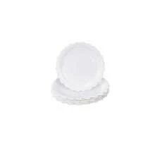 10pcs/20pcs/40pcs/Set, White Paper Plates 9 Inch 7 Inch White Scalloped Plates Disposable Dinner Plates Dessert Plates For Wedding Bridal Shower Newborn Shower Birthday Party