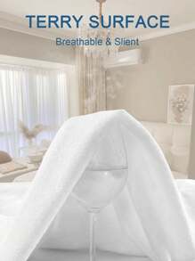 CNZB-A White Waterproof Cotton Terry Mattress Protector With Breathable And Soft Deep Pocket Design, Suitable For Machine Washing, Suitable For Home/Hotel Bedrooms, And Suitable For All Seasons.