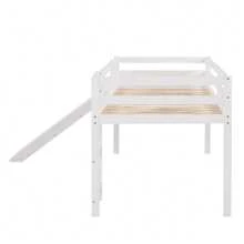 MISSUNNY Loft Bed With Slide, Multifunctional Design, Twin (White) - 白色 - 查看 8
