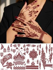 4PCS Disposable Temporary Tattoo Stickers Fake Tattoo For Women Hand Tattoo Diy Body Art Decals