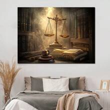 Póster de arte en lienzo con diseño inspirado en el "Equilibrio de la Justicia", apto para decoración de oficina de abogados, regalo perfecto para abogados, decoración para el hogar sin marco 50x70cm/19.68x27.55 pulgadas