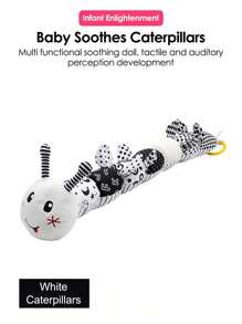 1pc Baby Rattle Musical Caterpillar Worm Soft Infant PlushToys Educational Interactive Sensory Toy For BabiesNewborn Toddler Gift