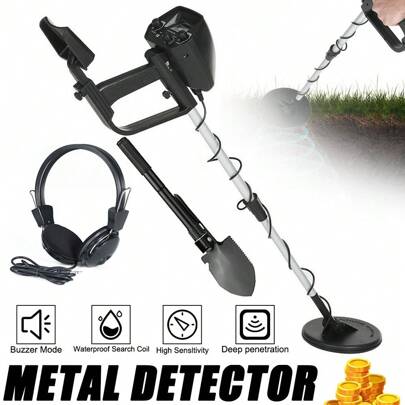 Metal Detector, Underground Metal Detector, Adjustable Length. Equipped With Headphone Jack For Easy Monitoring. Suitable For Finding Metal Objects And Where Hidden Metal Needs To Be Detected.