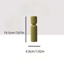 条纹美学几何装饰蜡烛，婚礼，婚礼装饰，几何浮雕柱形蜡烛，香薰蜡烛，适合家居装饰，摄影道具 - 彩色 - 查看 19