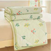 1 件新鲜绿草和兔子图案夏季被子，轻便、浪漫、舒适，适合家居装饰、酒店、野餐和户外使用