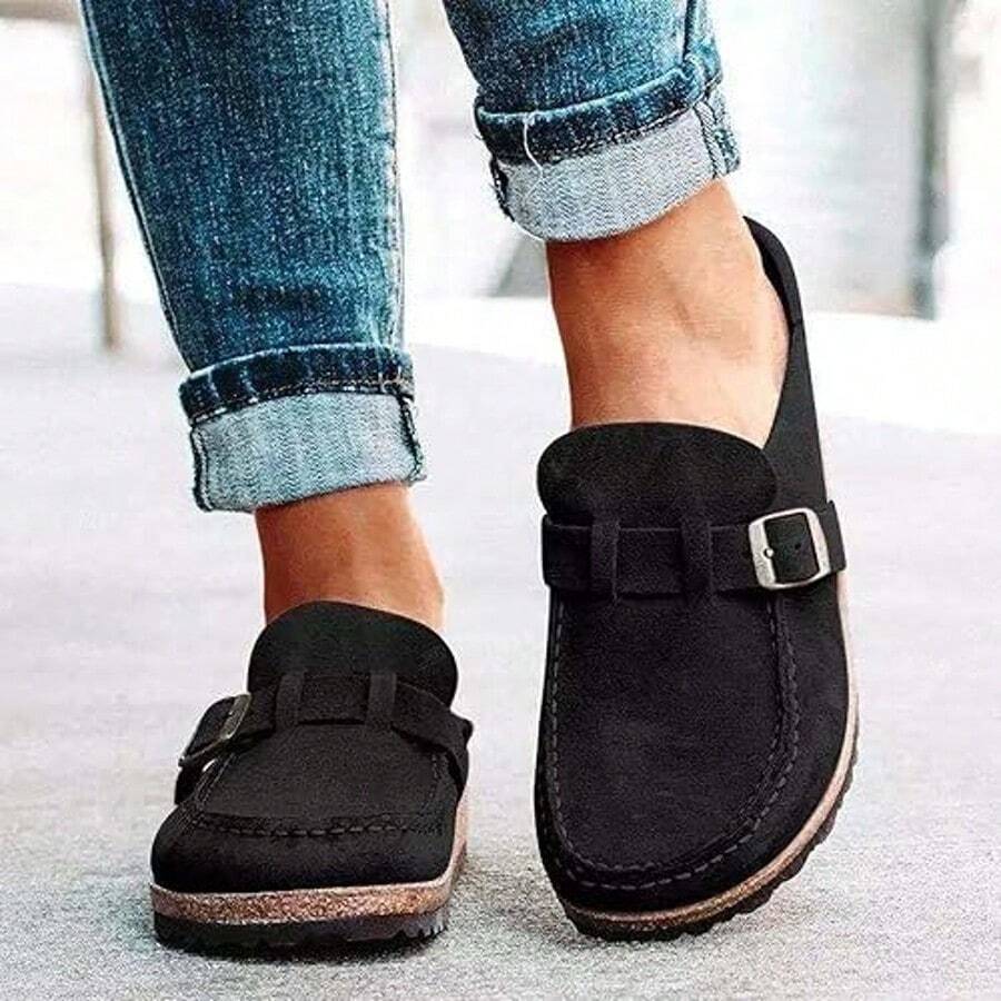 Fashion Clogs For Women's Casual Women's Mules & Clogs Outdoor Non Slip Slippers Comfortable Indoor Sandals Cloud Cork Clog- The Perfect Gift For Family, Friends Or Yourself For Christmas, New Year, Birthday - 黑色 - 查看 1