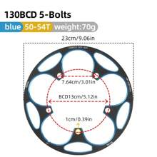 Road Bicycle 130BCD Chainring, Aluminum Alloy Positive & Negative Tooth Chainring 50T/54T/58T, Chain Guard