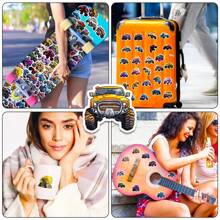 50pcs Cartoon Vehicles Stickers, Including Cars, Trucks, Monster Trucks, Graffiti Decals For Car Styling Back To School