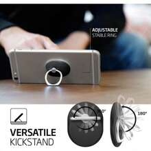 Phones Ring Style All Tablets Phone Phone Cell Black Grip/Stand/Holder Ring - For And Great