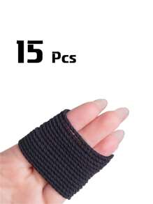 15-50 piezas Bandas elásticas delgadas y coloridas, así como negras, para el cabello de hombres, accesorios para el cabello, diademas, bandas de goma, sujetadores de coleta, herramientas para el peinado, alta elasticidad, accesorios para el cabello multifuncionales, diseño en espiral, accesorios de verano, adecuados para el cabello de la vida diaria, el cabello al aire libre, la ducha y la banda elástica, accesorios para hombres, accesorios para la cabeza para hombres - Multicolor - Ver 11