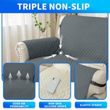 Ystyle Housse de canapé imperméable  1/2/3/4 places, housse de fauteuil pour animal de compagnie, chat, chien, protection de canapé antidérapante, housse de canapé universelle lavable, housses de canapé avec accoudoirs - Gris foncé - Voir 4