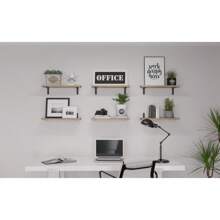 Juego de 1 estantería rústica de madera, estante flotante de estilo granja para decoración de pared, estantes colgantes para baño, dormitorio, almacenamiento, cocina, sala de estar, decoración de hogar de otoño